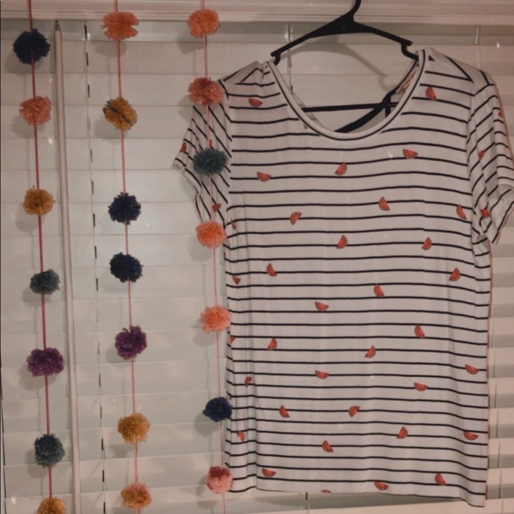 Striped shirt with 🍉 designs
